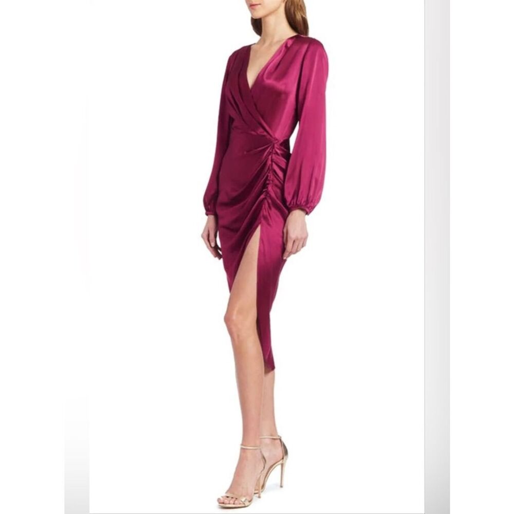 Amanda Uprichard Roma long sleeve silk dress • Medium